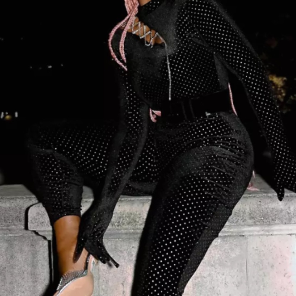 Embellished gloved catsuit beautiful